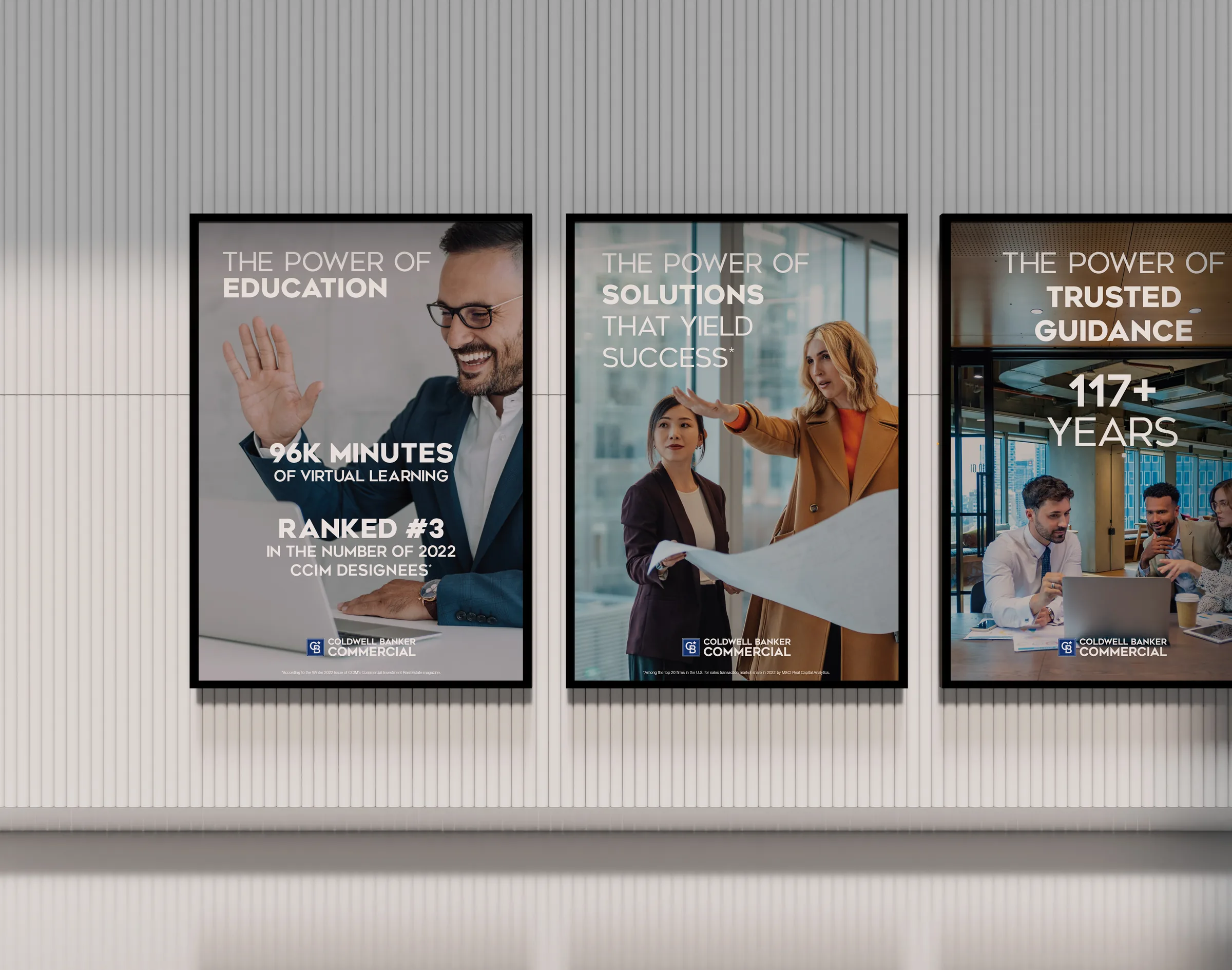 The Power Of poster series in conference hallway